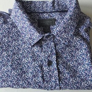 MAGASCHONI Man Floral Short Sleeve Button Up Shirt Mens XL‎ Extra Large